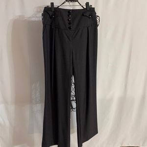 Grey flannel pants with an updated twist!